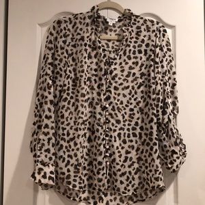 Express Leopard Blouse NWOT